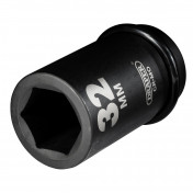 Draper Hi-TORQ® Deep Impact Socket, 1 Sq. Dr., 32mm