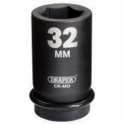 Draper Hi-TORQ® Deep Impact Socket, 1 Sq. Dr., 32mm