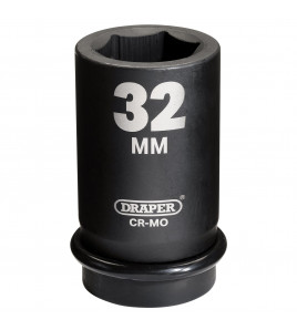Draper Hi-TORQ® Deep Impact Socket, 1 Sq. Dr., 32mm