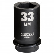 Draper Hi-TORQ® Deep Impact Socket, 1 Sq. Dr., 33mm