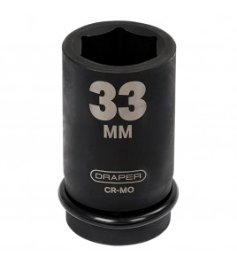 Draper Hi-TORQ® Deep Impact Socket, 1 Sq. Dr., 33mm