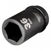 Draper Expert HI-TORQ® 6 Point Deep Impact Socket, 1 Sq. Dr., 36mm