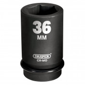 Draper Expert HI-TORQ® 6 Point Deep Impact Socket, 1 Sq. Dr., 36mm