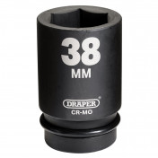 Draper Hi-TORQ® Deep Impact Socket, 1 Sq. Dr., 38mm