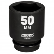 Draper Expert HI-TORQ® 6 Point Deep Impact Socket, 1 Sq. Dr., 50mm