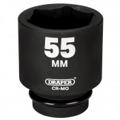 Draper Expert HI-TORQ® 6 Point Deep Impact Socket, 1 Sq. Dr., 55mm