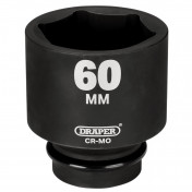 Draper Expert HI-TORQ® 6 Point Deep Impact Socket, 1 Sq. Dr., 60mm