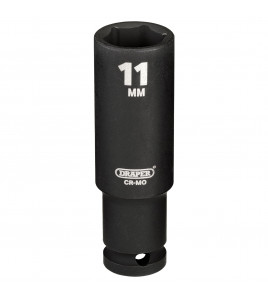 Draper HI-TORQ® 6 Point Deep Impact Socket, 1/4 Sq. Dr., 11mm