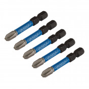 Draper Expert Cross Slot/PH Type Impact Screwdriver Bits, No.3 x 50mm, 1/4 Hex (Pack of 5)