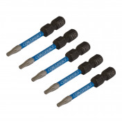 Draper Expert TX-STAR® Impact Screwdriver Bits, T10 x 50mm, 1/4 Hex (Pack of 5)