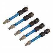 Draper Expert TX-STAR® Impact Screwdriver Bits, T20 x 50mm, 1/4 Hex (Pack of 5)