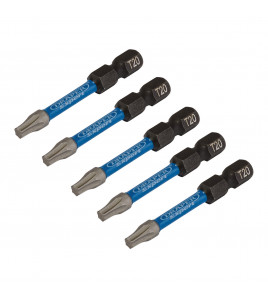 Draper Expert TX-STAR® Impact Screwdriver Bits, T20 x 50mm, 1/4 Hex (Pack of 5)