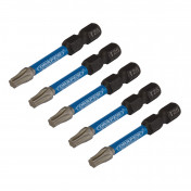 Draper Expert TX-STAR® Impact Screwdriver Bits, T25 x 50mm, 1/4 Hex (Pack of 5)