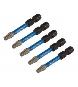 Draper Expert TX-STAR® Impact Screwdriver Bits, T25 x 50mm, 1/4 Hex (Pack of 5)