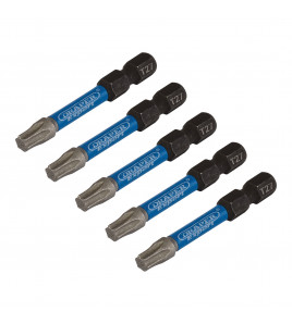 Draper Expert TX-STAR® Impact Screwdriver Bits, T27 x 50mm, 1/4 Hex (Pack of 5)