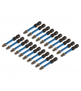 Draper Expert PZ-Type Impact Screwdriver Bits, No.2 x 50mm, 1/4 Hex (Pack of 20)