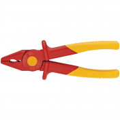 KNIPEX 98 62 01 Plastic Flat Nose Pliers insulating with soft plastic zone for better grip plastic, 180mm