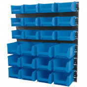 24 Bin Wall Storage Unit, Small/Medium Bins