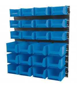 24 Bin Wall Storage Unit, Small/Medium Bins