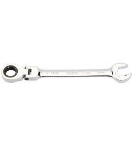 Metric Combination Spanner with Flexible Head and Double Ratcheting Features (15mm)