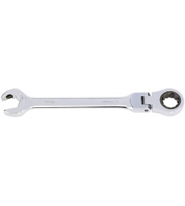 Metric Combination Spanner with Flexible Head and Double Ratcheting Features (16mm)