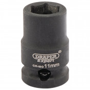 Draper Expert HI-TORQ® 6 Point Impact Socket, 3/8 Sq. Dr., 11mm