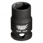 Draper Expert HI-TORQ® 6 Point Impact Socket, 3/8 Sq. Dr., 12mm