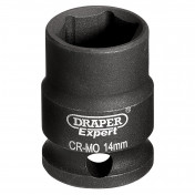 Draper Expert HI-TORQ® 6 Point Impact Socket, 3/8 Sq. Dr., 14mm