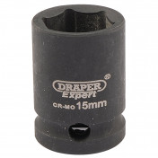 Draper Expert HI-TORQ® 6 Point Impact Socket, 3/8 Sq. Dr., 15mm