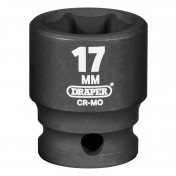 Draper HI-TORQ® 6 Point Impact Socket, 3/8 Sq. Dr., 17mm