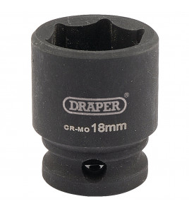 Draper HI-TORQ® 6 Point Impact Socket, 3/8 Sq. Dr., 18mm
