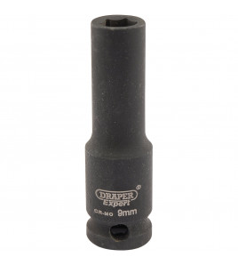 Draper HI-TORQ® 6 Point Deep Impact Socket, 3/8 Sq. Dr., 9mm