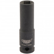 Draper Expert HI-TORQ® 6 Point Deep Impact Socket, 3/8 Sq. Dr., 11mm