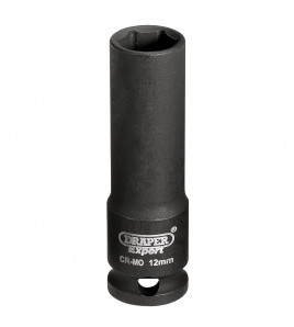 Draper HI-TORQ® 6 Point Deep Impact Socket, 3/8 Sq. Dr., 12mm