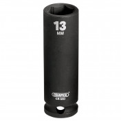 Draper Expert HI-TORQ® 6 Point Deep Impact Socket, 3/8 Sq. Dr., 13mm