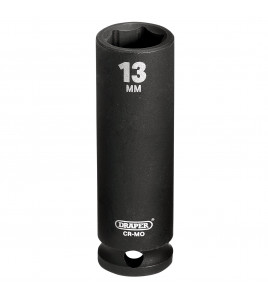 Draper HI-TORQ® 6 Point Deep Impact Socket, 3/8 Sq. Dr., 13mm