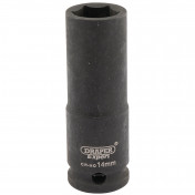 Draper Expert HI-TORQ® 6 Point Deep Impact Socket, 3/8 Sq. Dr., 14mm