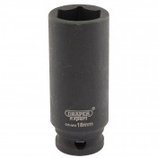 Draper Expert HI-TORQ® 6 Point Deep Impact Socket, 3/8 Sq. Dr., 18mm