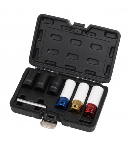 Wheel Nut and Bolt Extractor Socket Set, 1/2 Sq. Dr. (7 Piece)