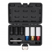 Wheel Nut and Bolt Extractor Socket Set, 1/2 Sq. Dr. (7 Piece)