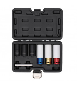 Wheel Nut and Bolt Extractor Socket Set, 1/2 Sq. Dr. (7 Piece)