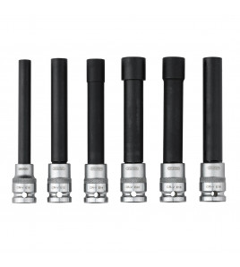 Extra Long E-Type Sockets, 1/2 Sq. Dr. (6 Piece)