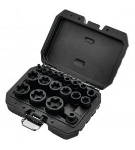 External Torx Plus Socket Set, 1/4, 3/8, 1/2 Sq. Dr. (19 Piece)