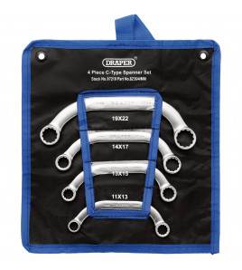 Draper HI-TORQ® Half Moon Obstruction Ring Spanner Set (4 Piece)