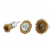 Brassed Steel Crimped Wire Brush Set (3 Piece)