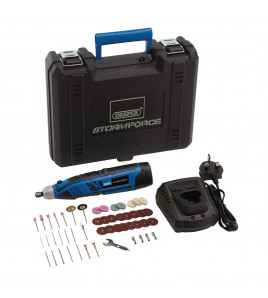 Draper Storm Force® 10.8V Power Interchange Rotary Multi-Tool Kit, 1 x 1.5Ah Battery, 1 x Fast Charger (50 Piece)