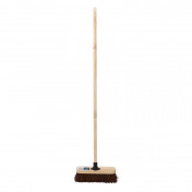 Stiff Bassine Broom Head with Plastic Bracket and Handle, 300mm