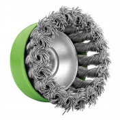 Stainless-Steel Twist-Knot Wire Cup Brush, 75mm, M14