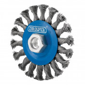 Steel Twist-Knot Flat Wire Wheel Brush, 100mm, M14