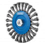 Steel Twist-Knot Flat Wire Wheel Brush, 150mm, M14